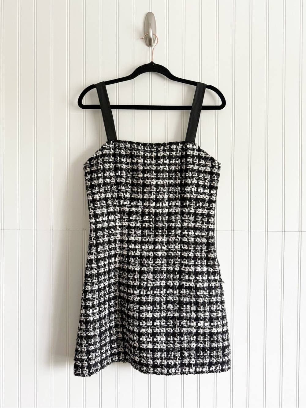 Alice + Olivia Size 8 Bonita Black White Metallic Mini Dress - Picture 2 of 6